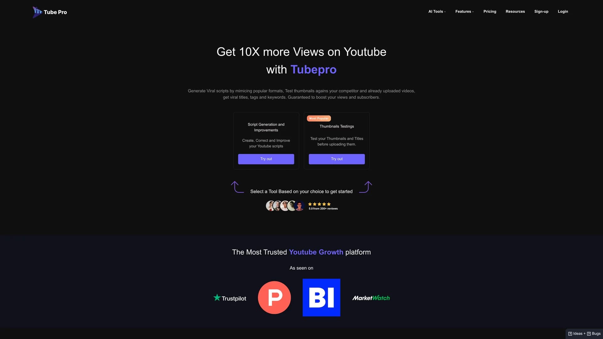 tubepro homepage
