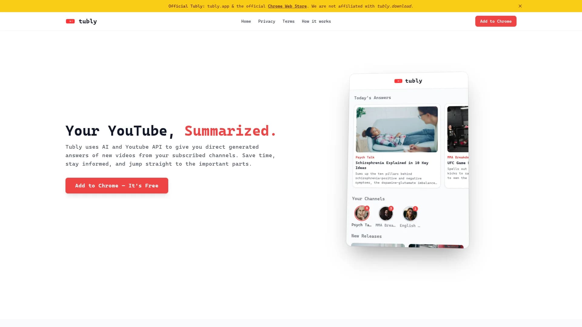 tubly homepage
