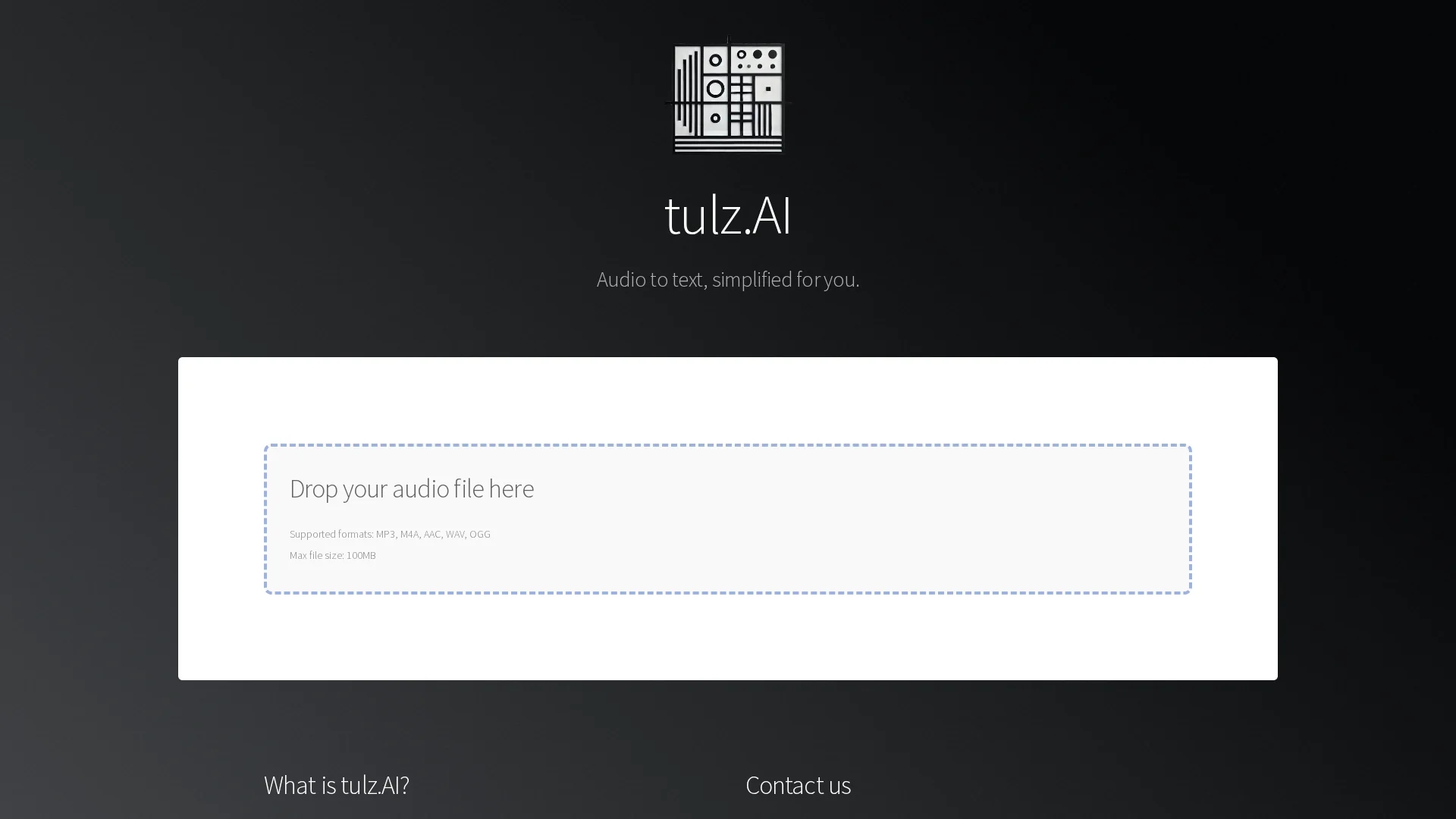 tulz-ai homepage