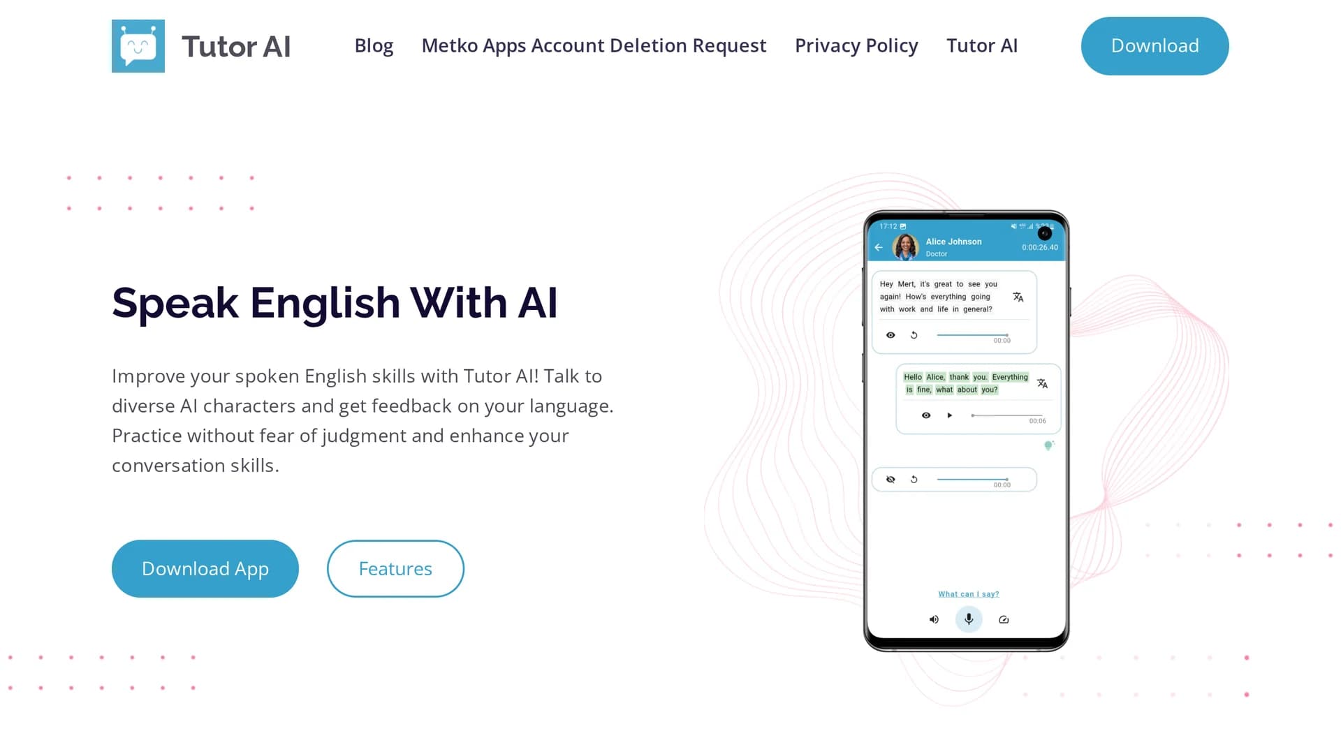 tutor-ai-speak-english-with-ai homepage
