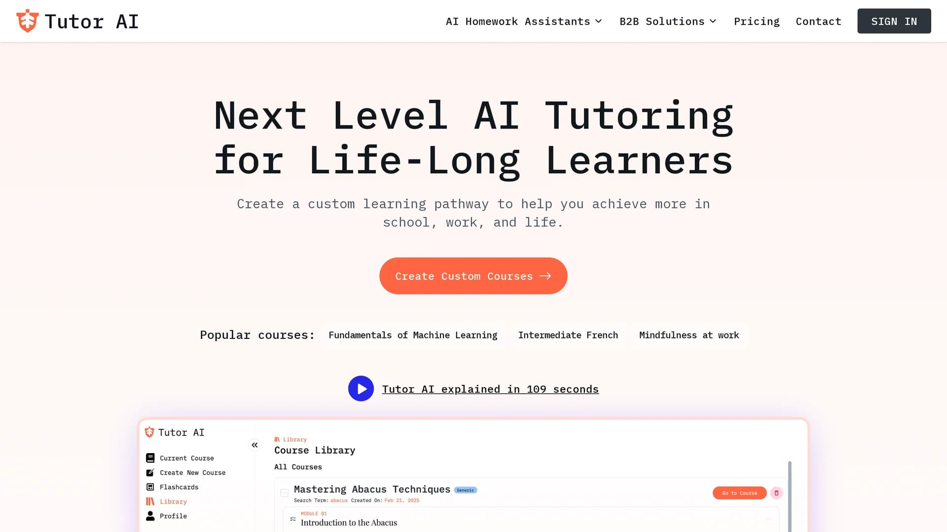 tutorai homepage