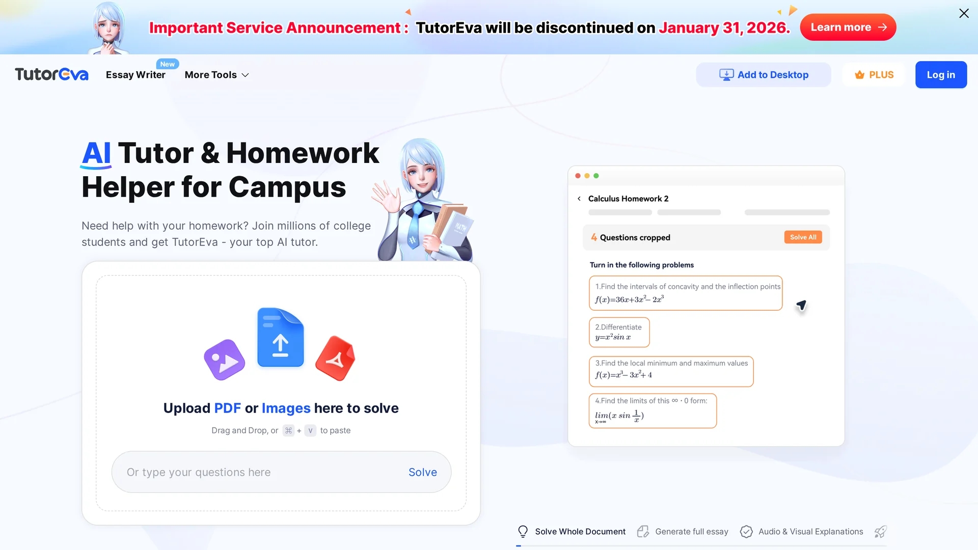 tutoreva homepage