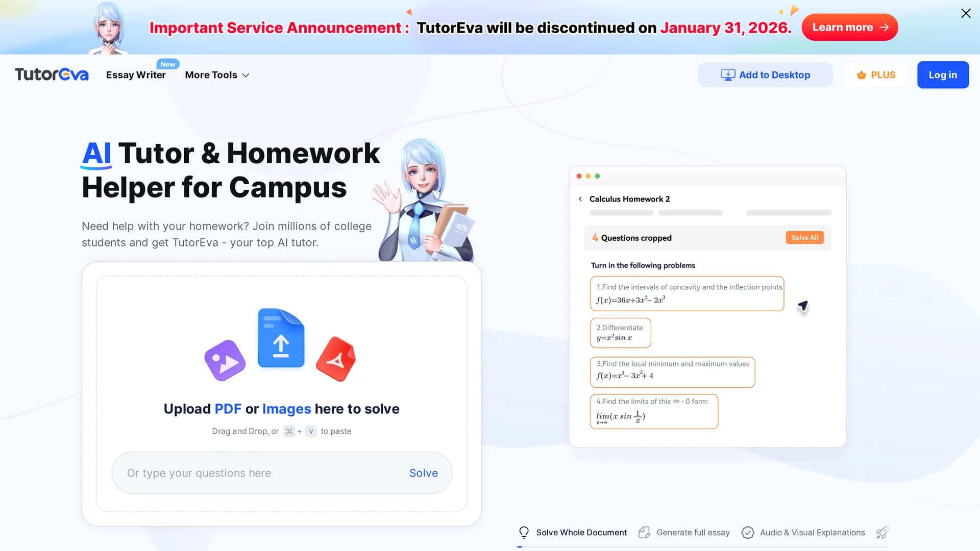 tutoreva homepage