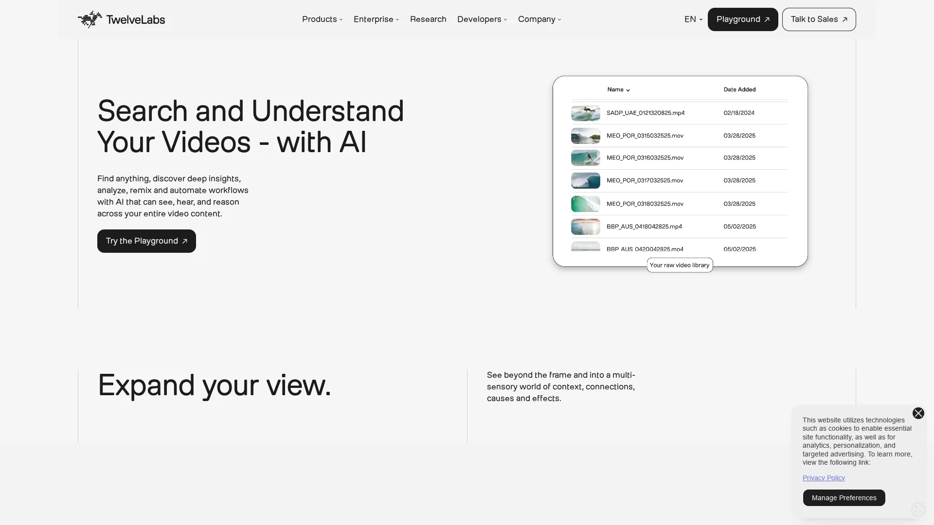 twelve-labs homepage
