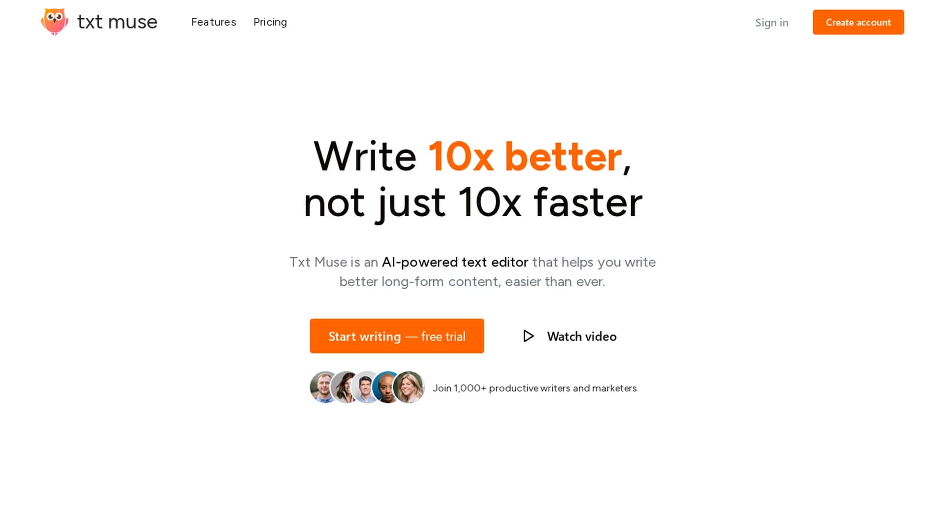 txt-muse homepage