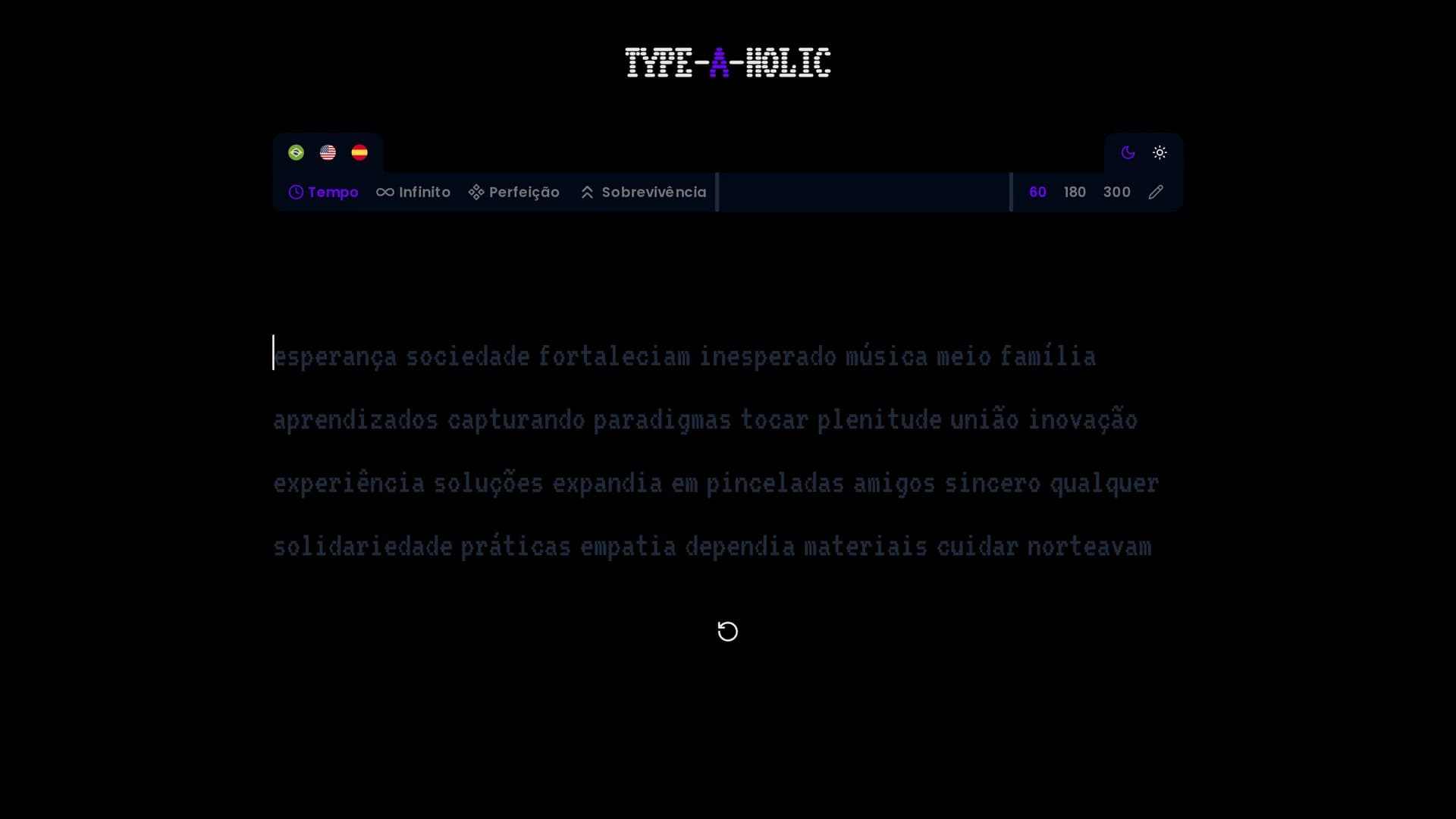 type-a-holic homepage