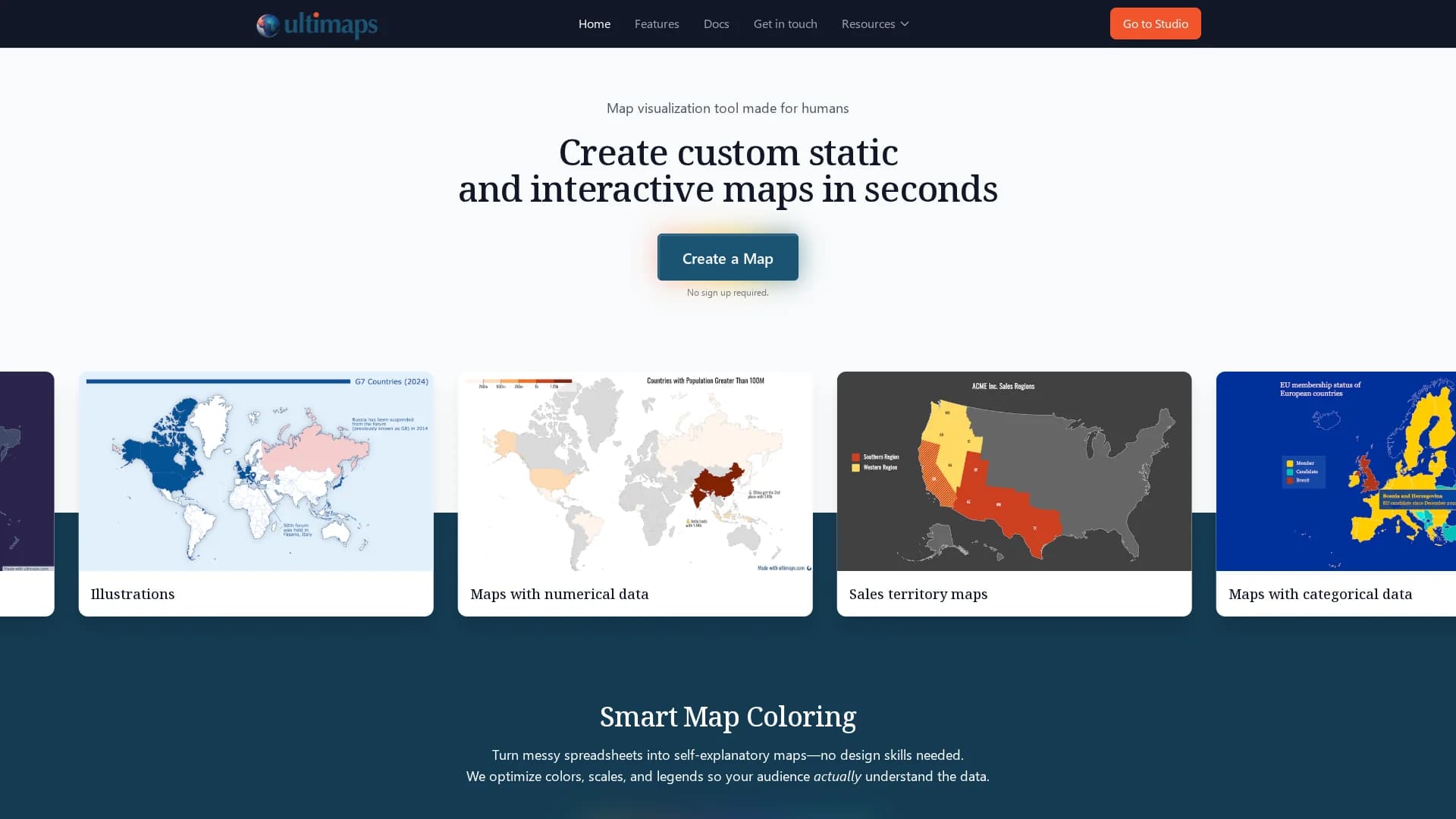 ultimaps homepage