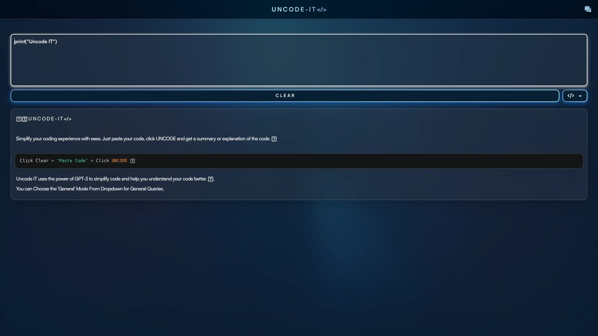 uncode-it homepage