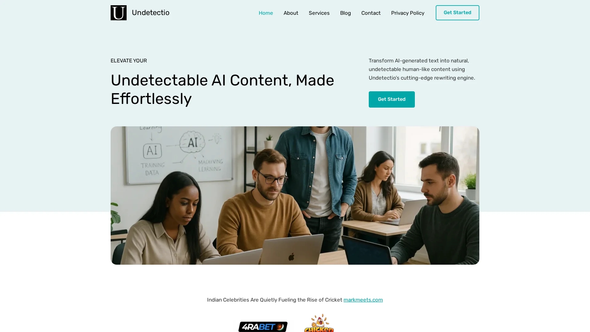 undetectio homepage
