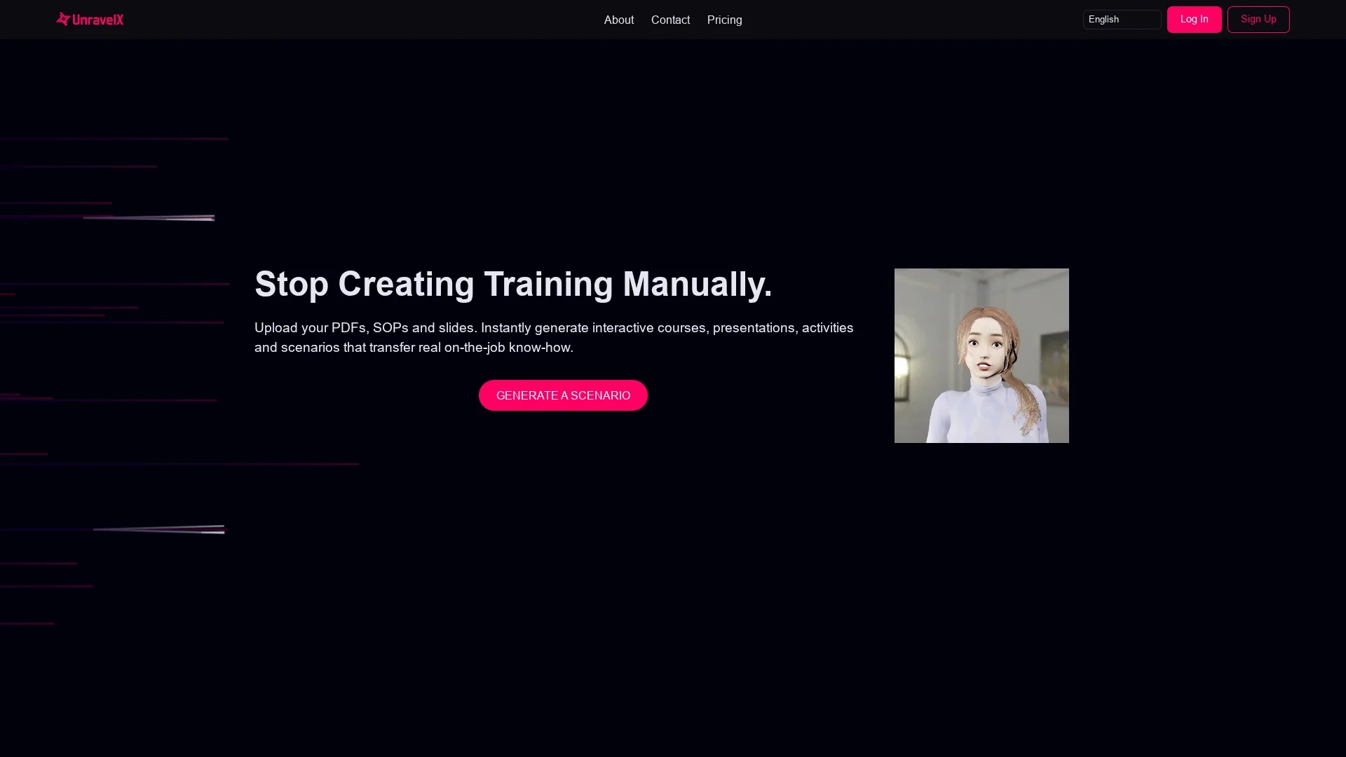 unravelai homepage
