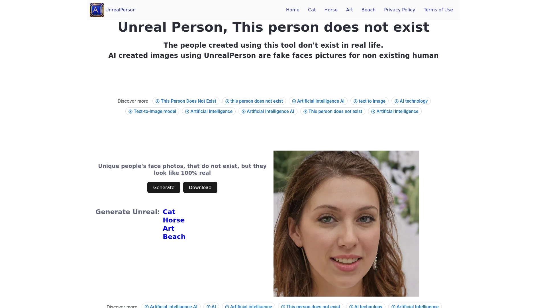 unrealperson homepage