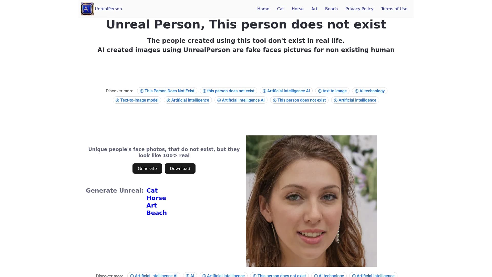 unrealperson homepage