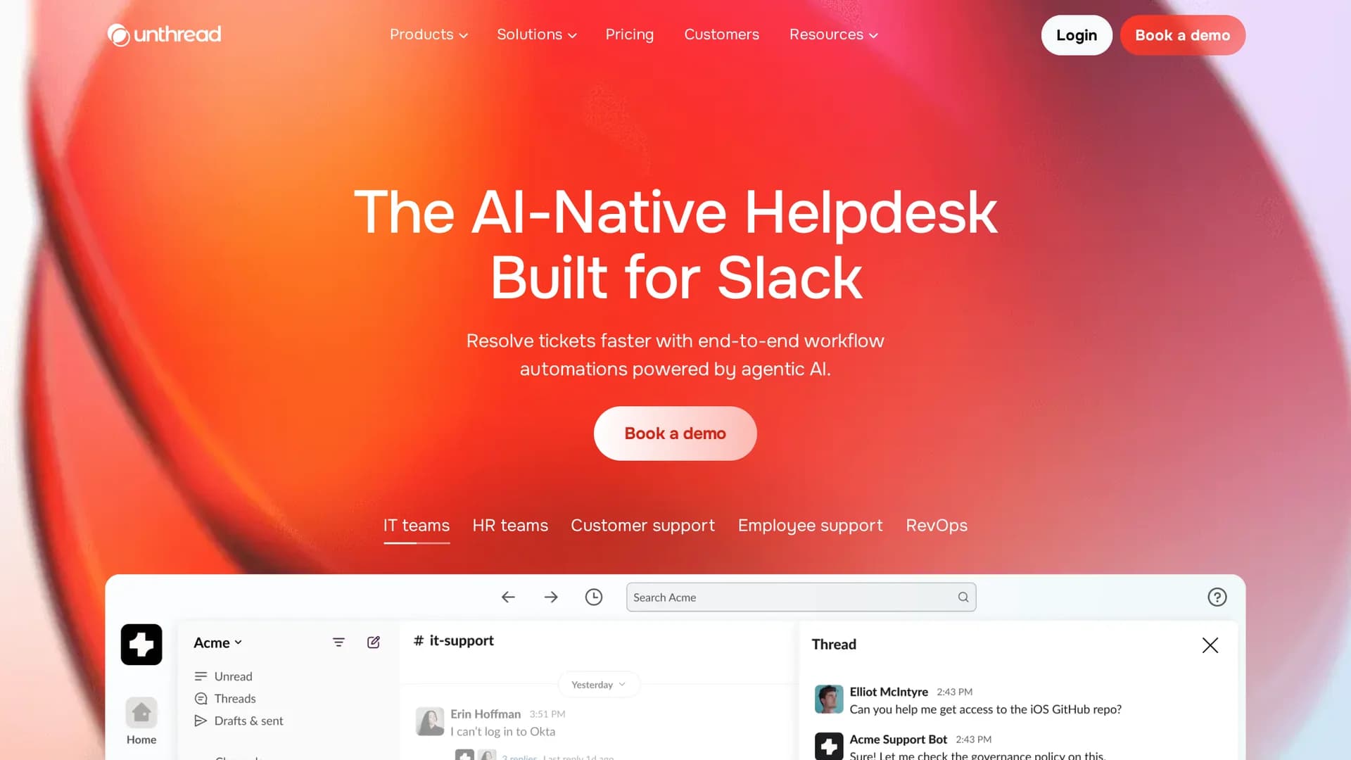 unthread homepage