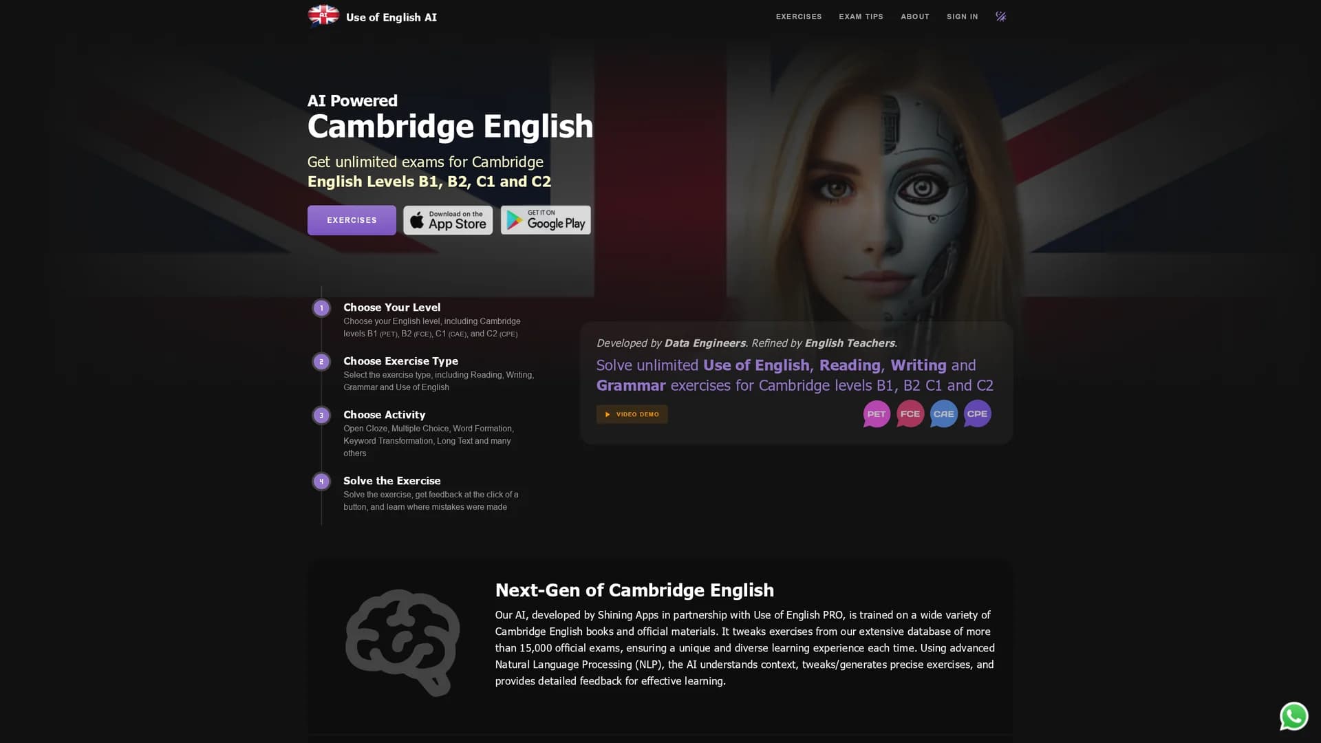 use-of-english-ai homepage
