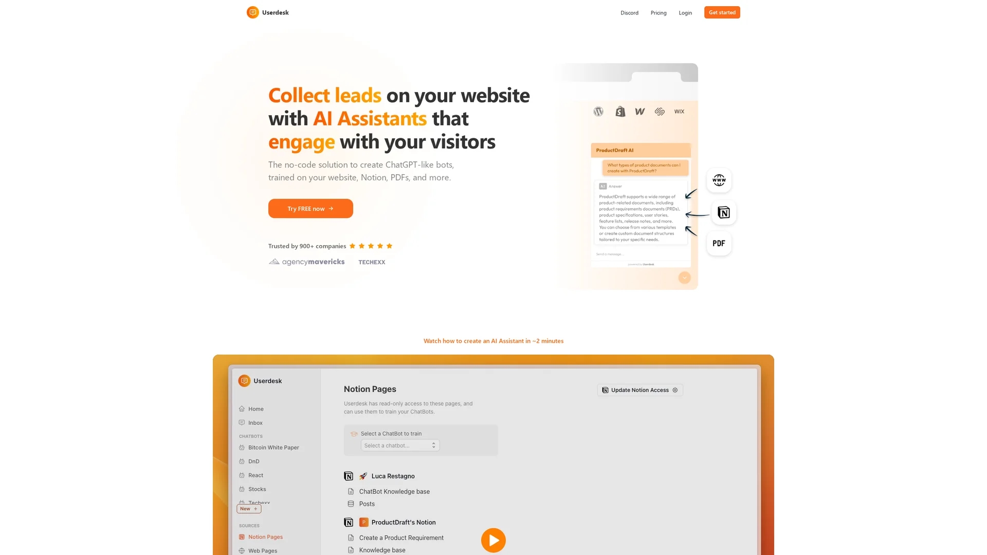 userdesk homepage
