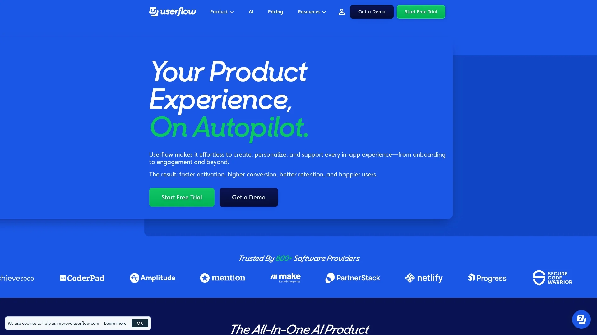 userflow homepage