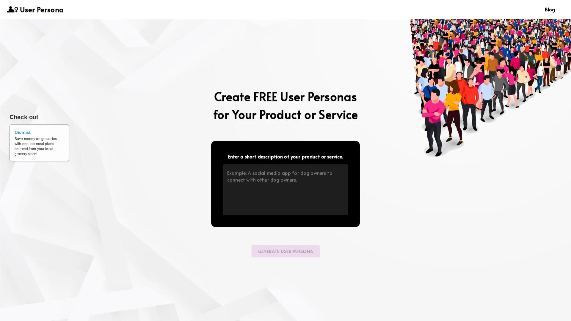 userpersona homepage
