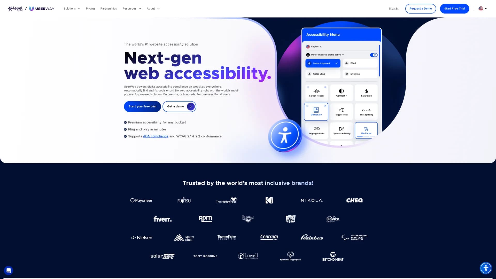 userway homepage