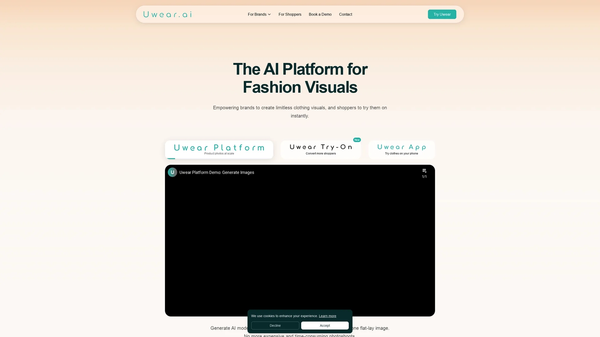 uwear-ai homepage