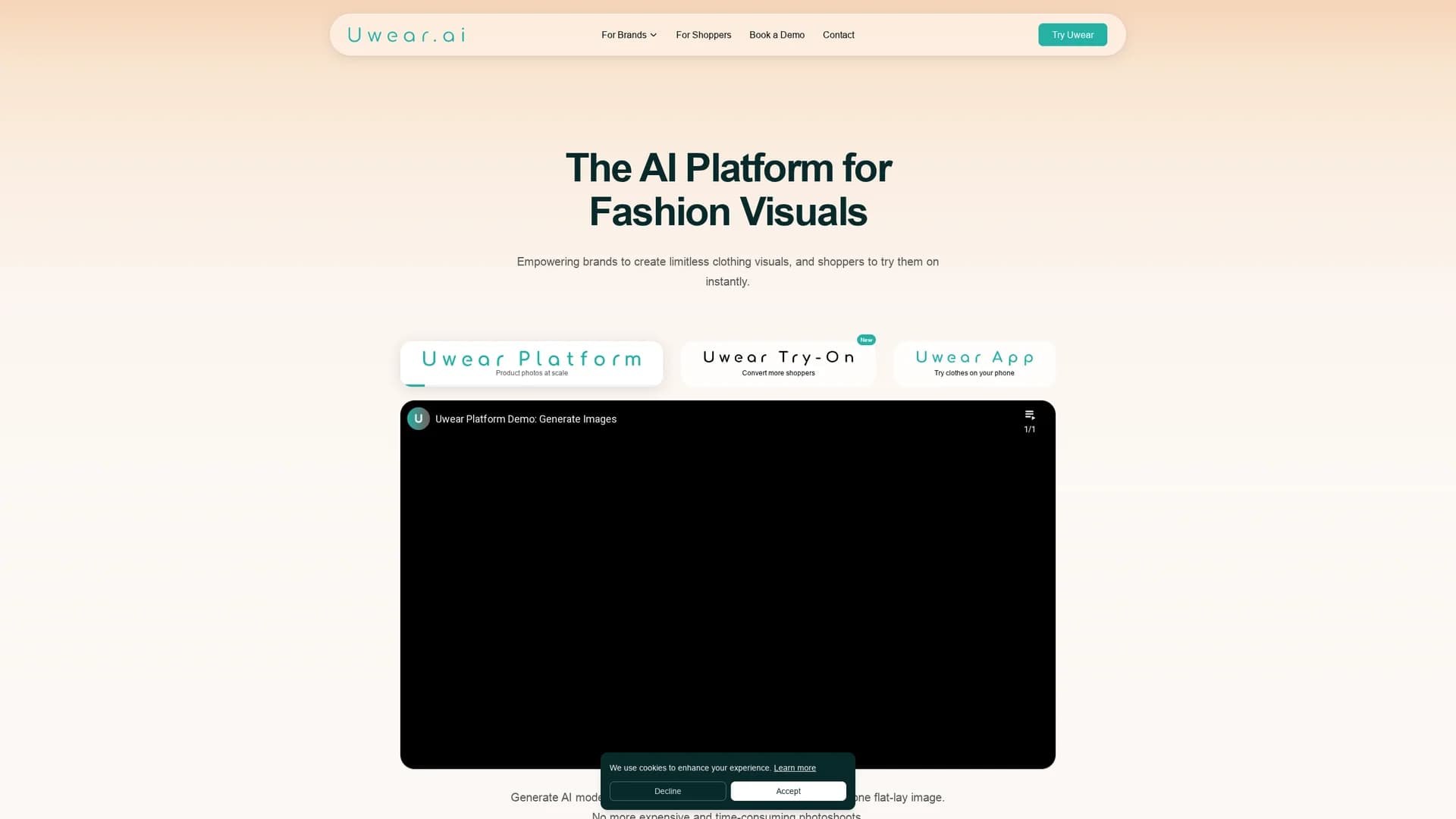 uwear-ai homepage