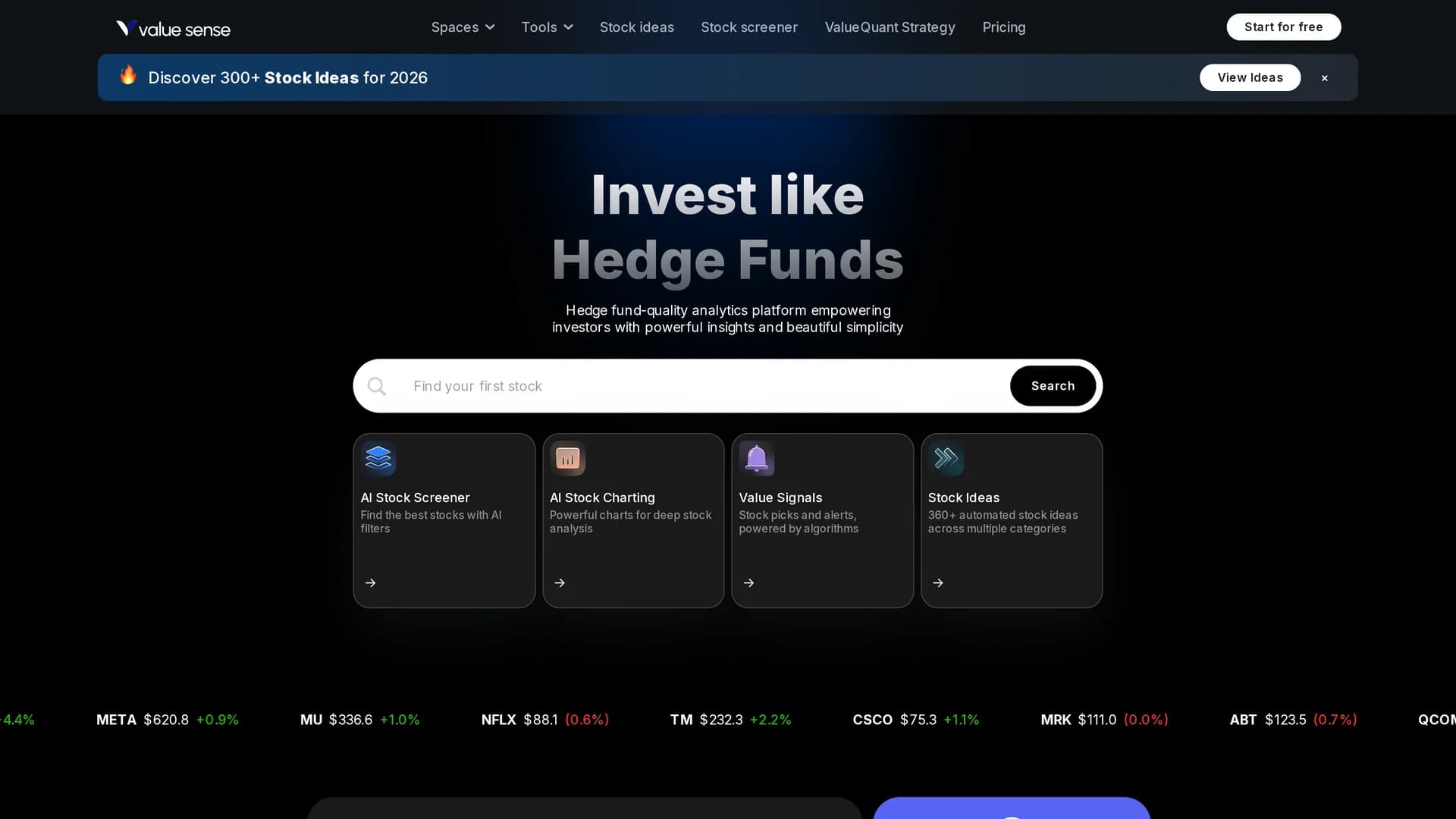 valuesense homepage