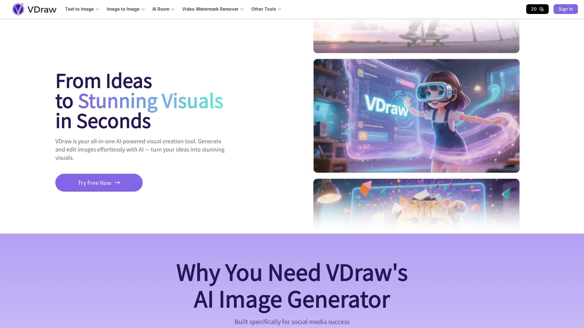 vdraw-ai homepage
