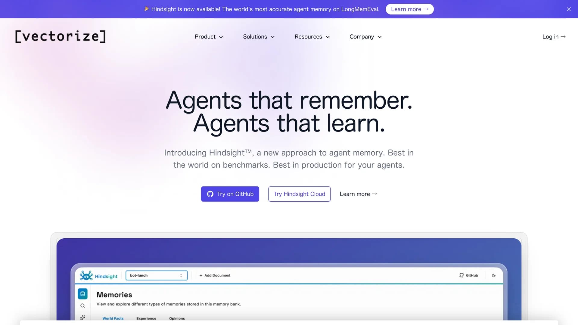 vectorize-io homepage