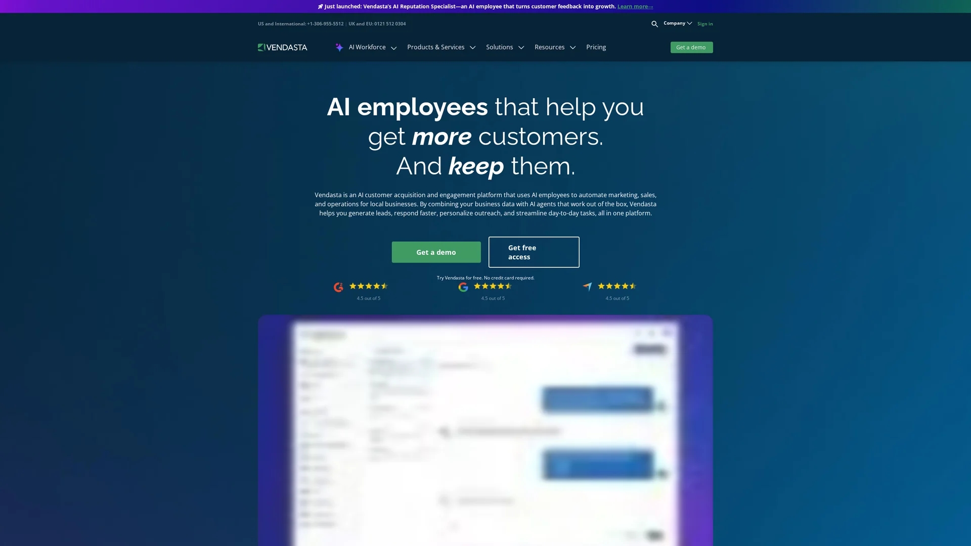 vendasta homepage