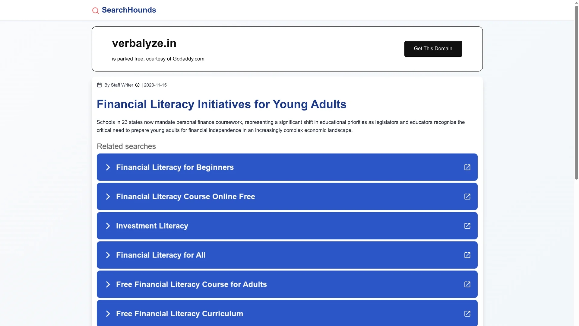 verbalyze homepage