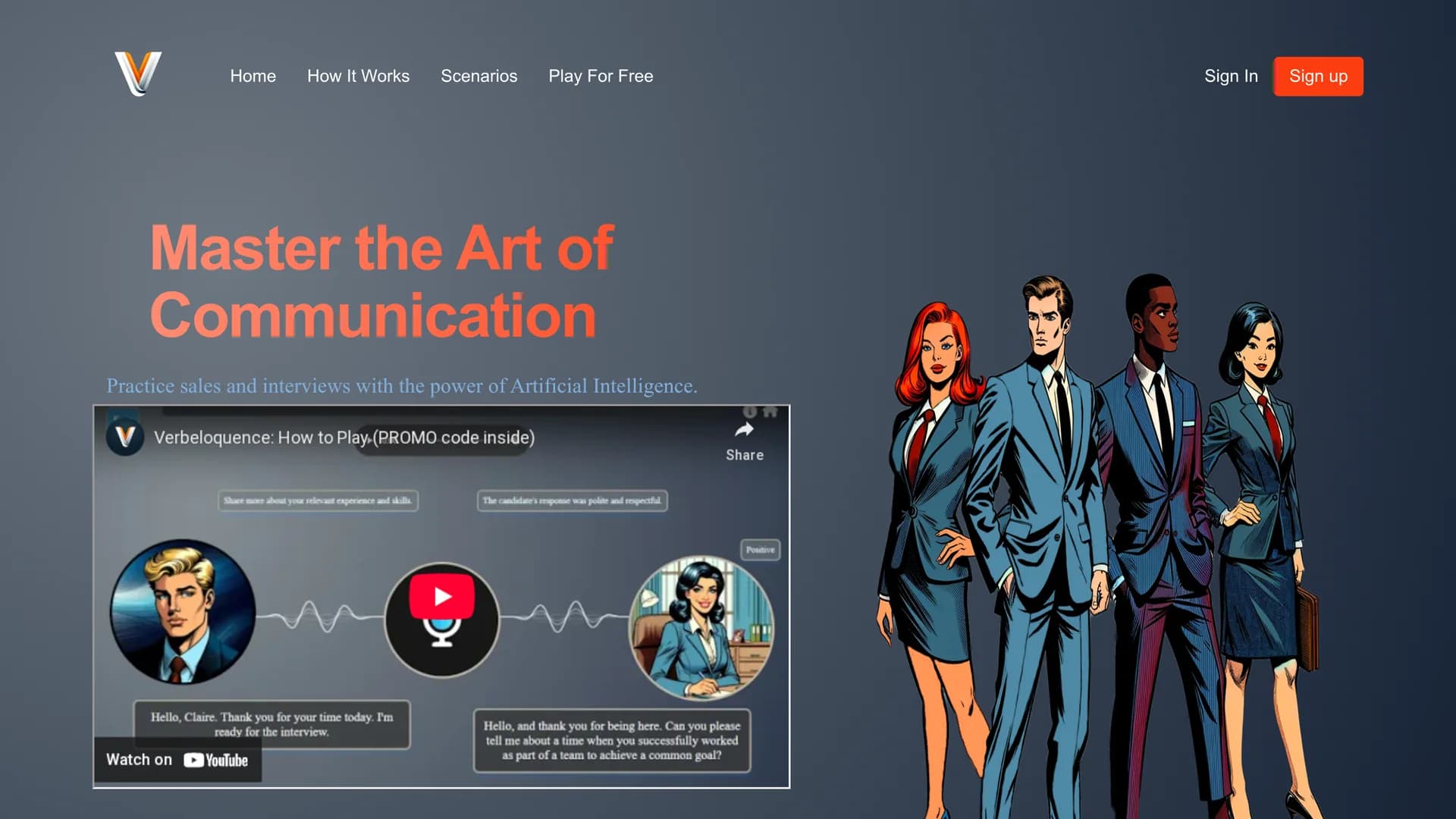 verbeloquence-ai homepage