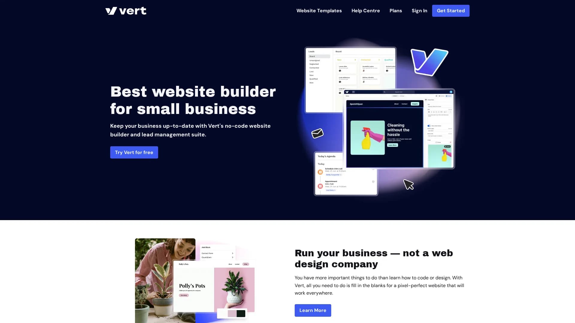 vert homepage
