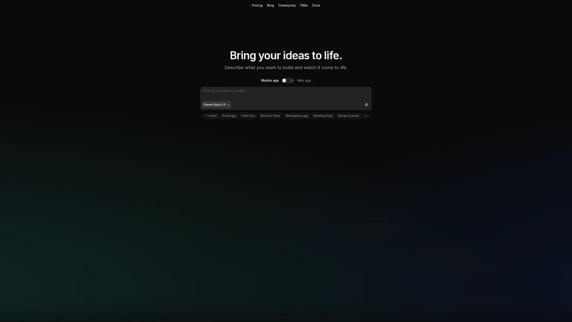 vibecode homepage