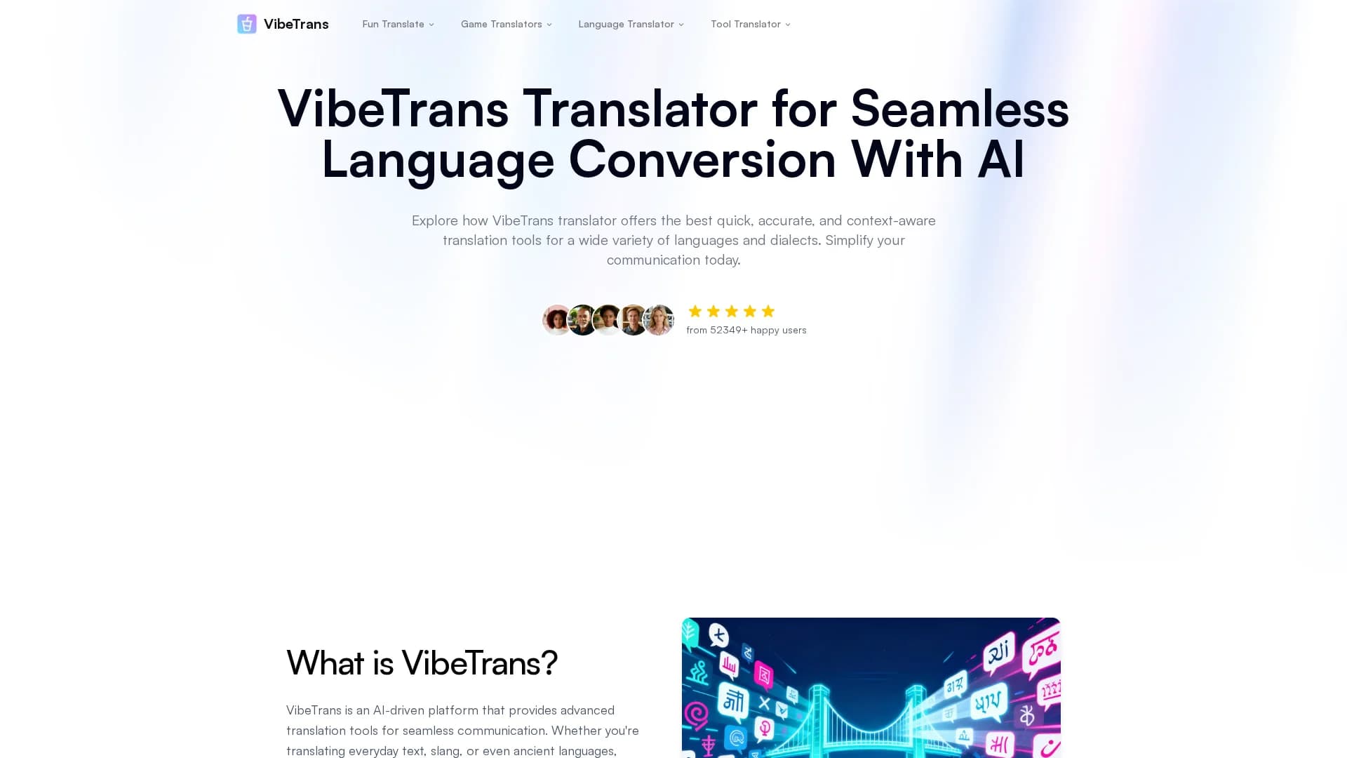 vibetrans homepage