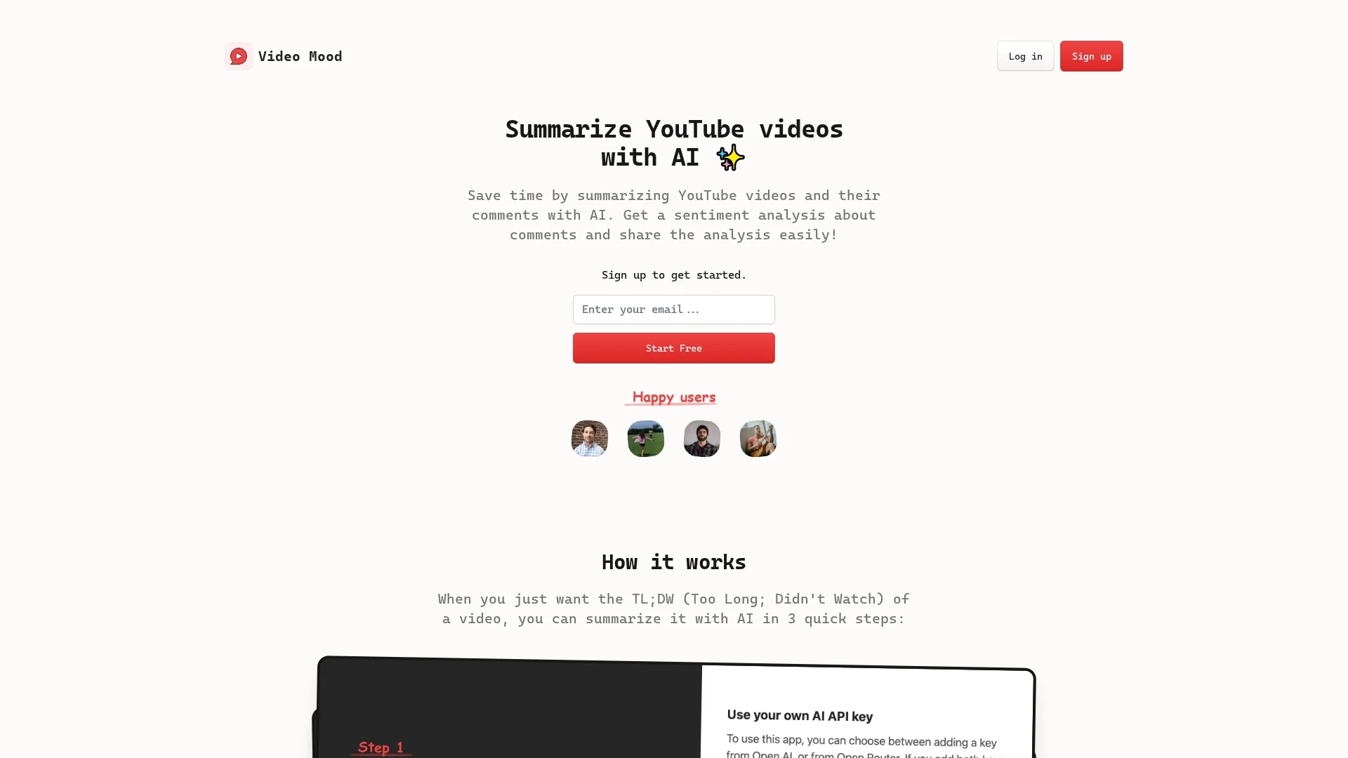video-mood homepage