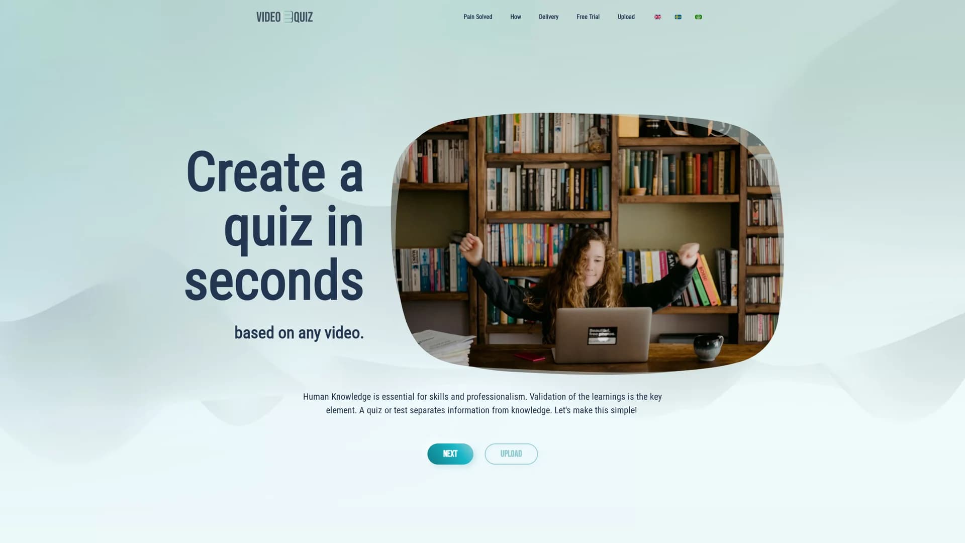 video2quiz homepage