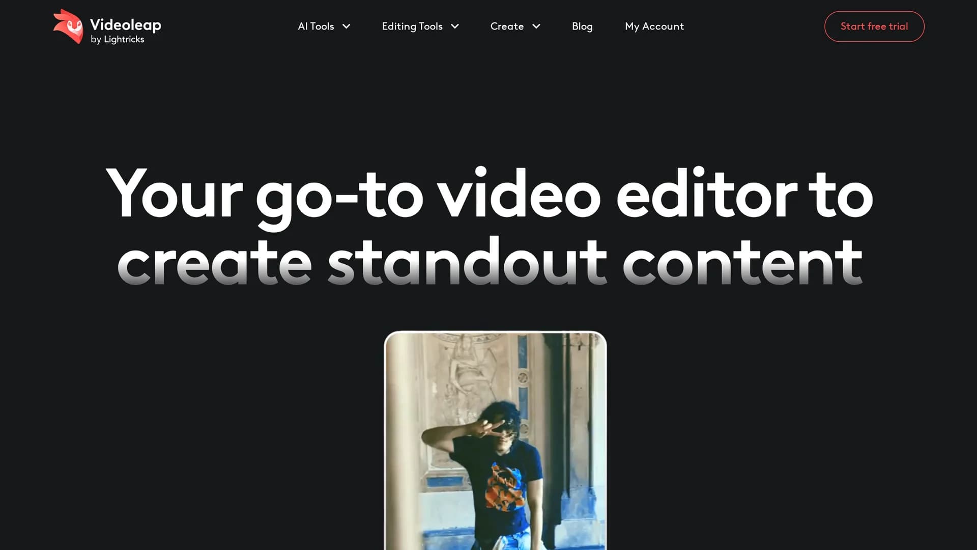 videoleap homepage
