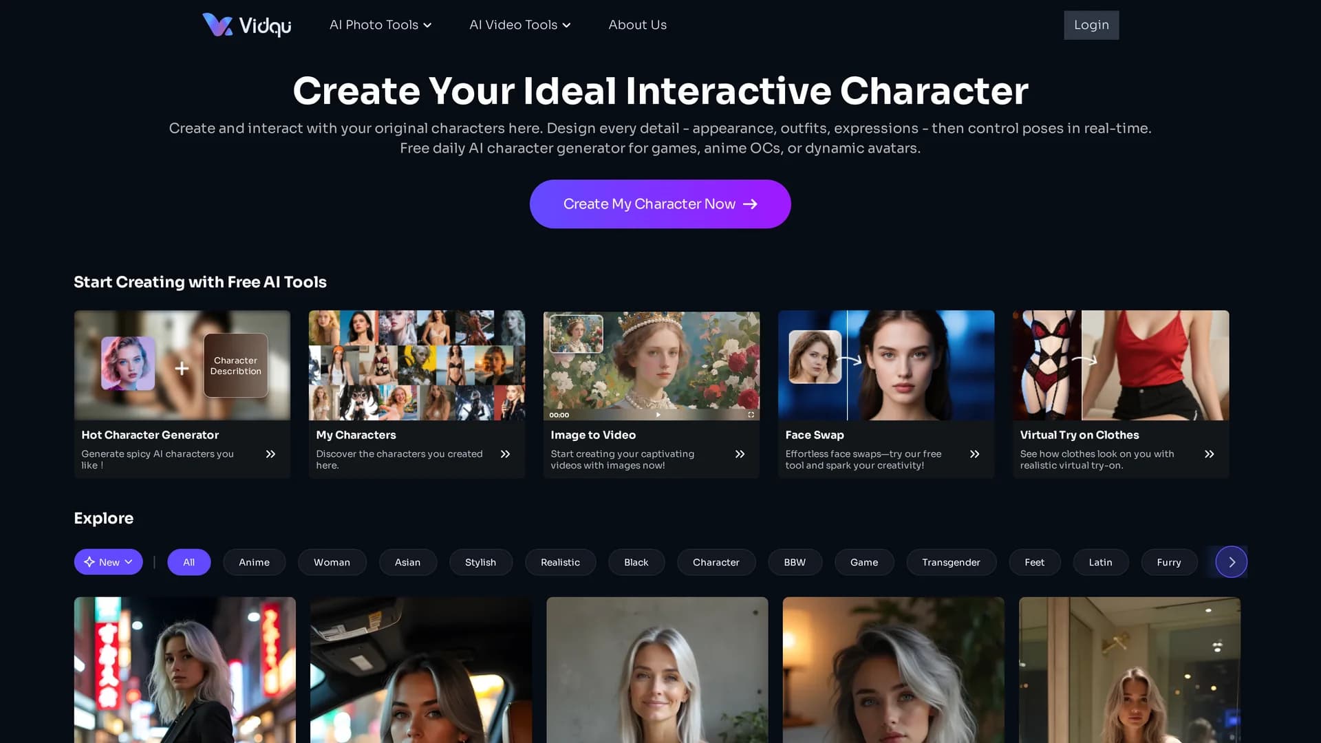 vidqu-ai homepage