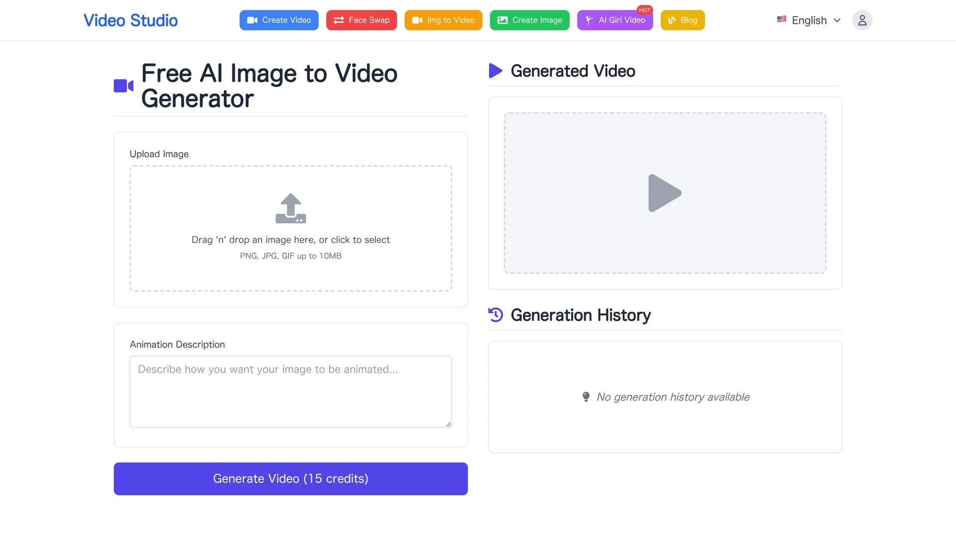 vidustudio-co-image-to-video homepage