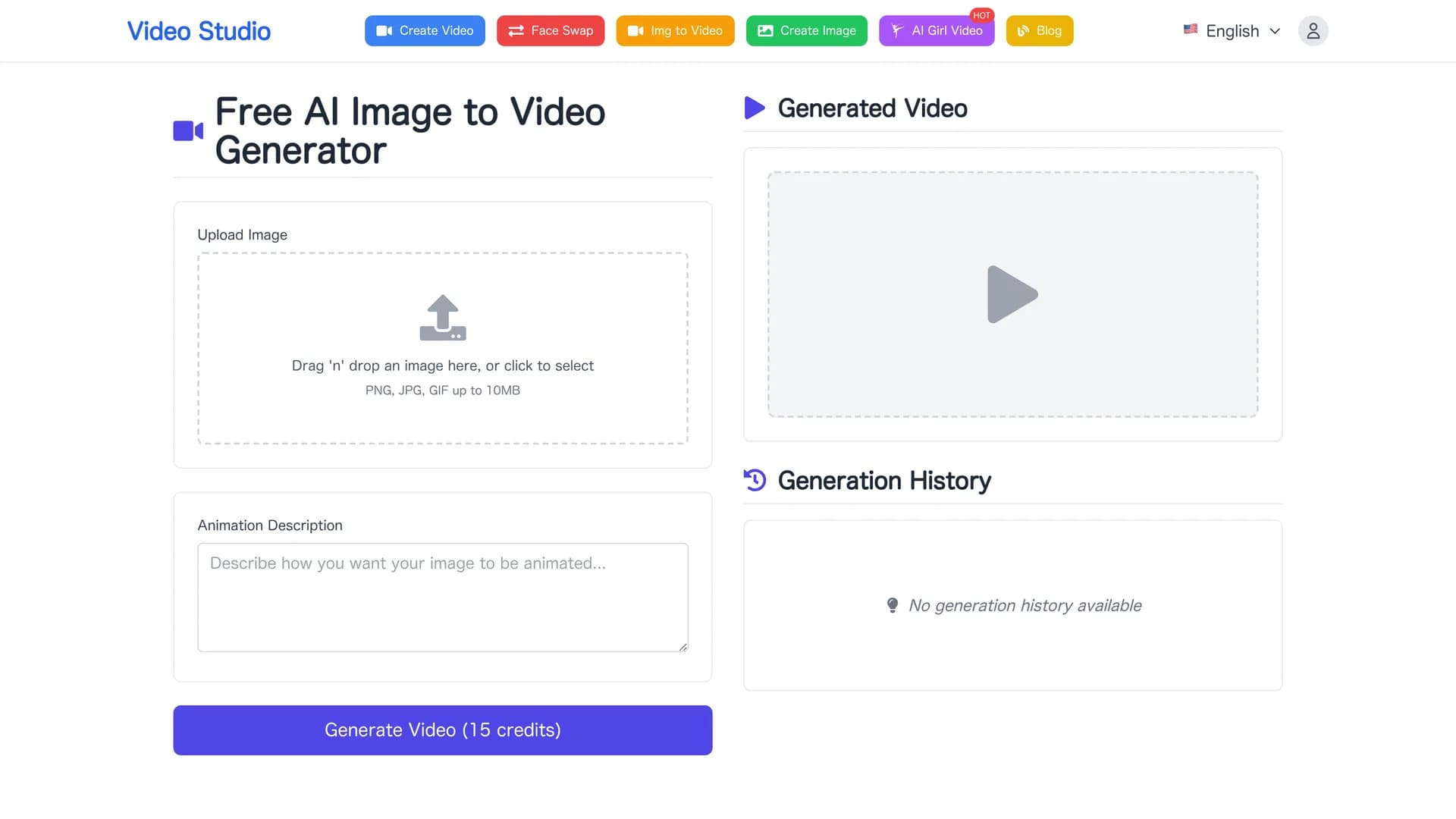 vidustudio-co-image-to-video homepage