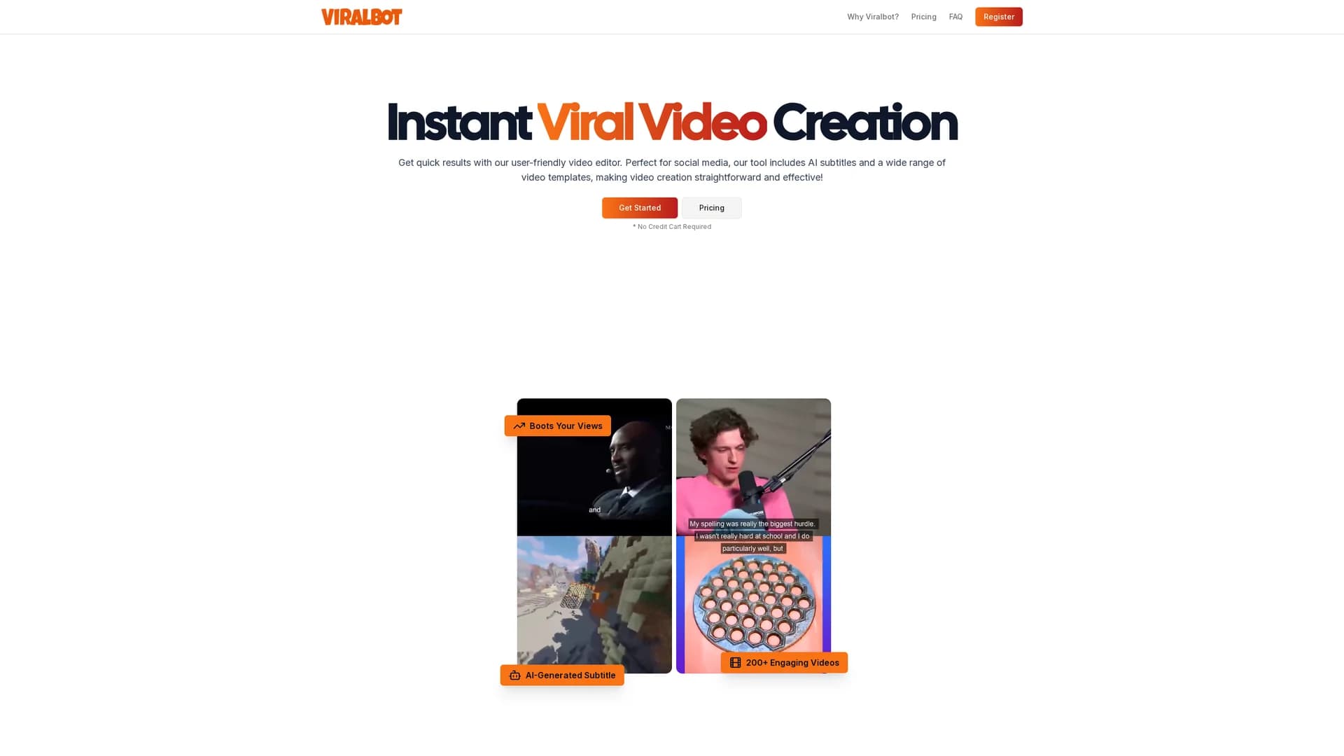 viralbot homepage