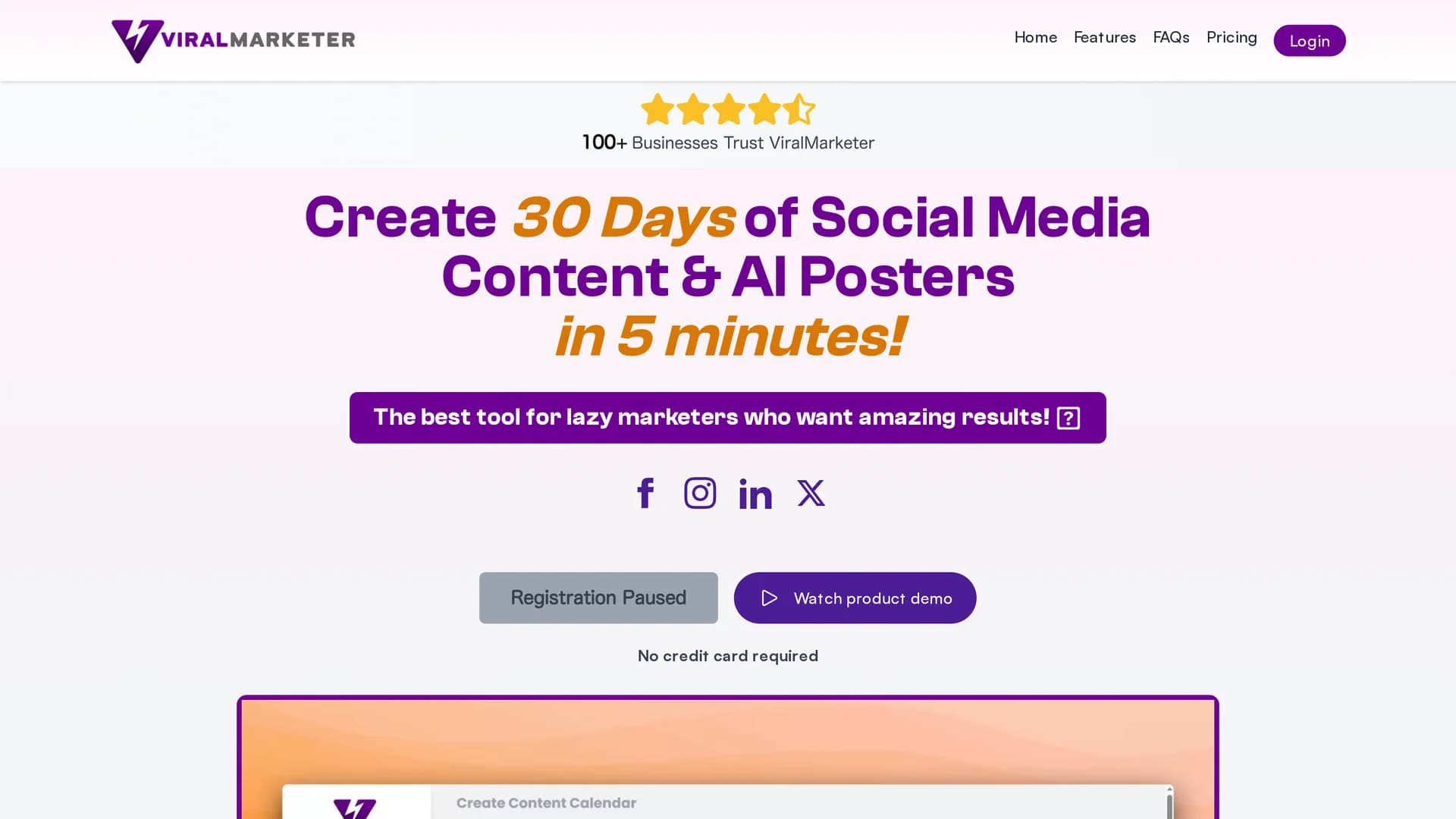 viralmarketer homepage