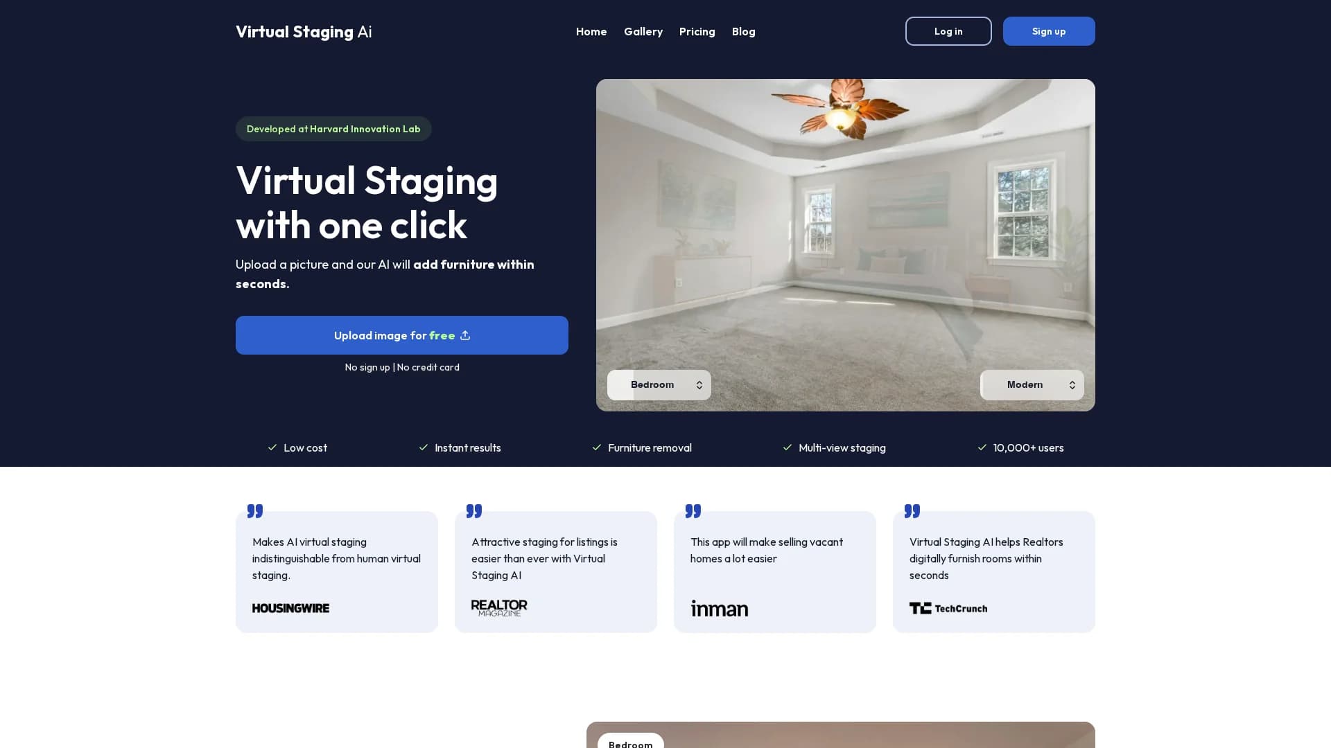 virtual-staging-ai homepage