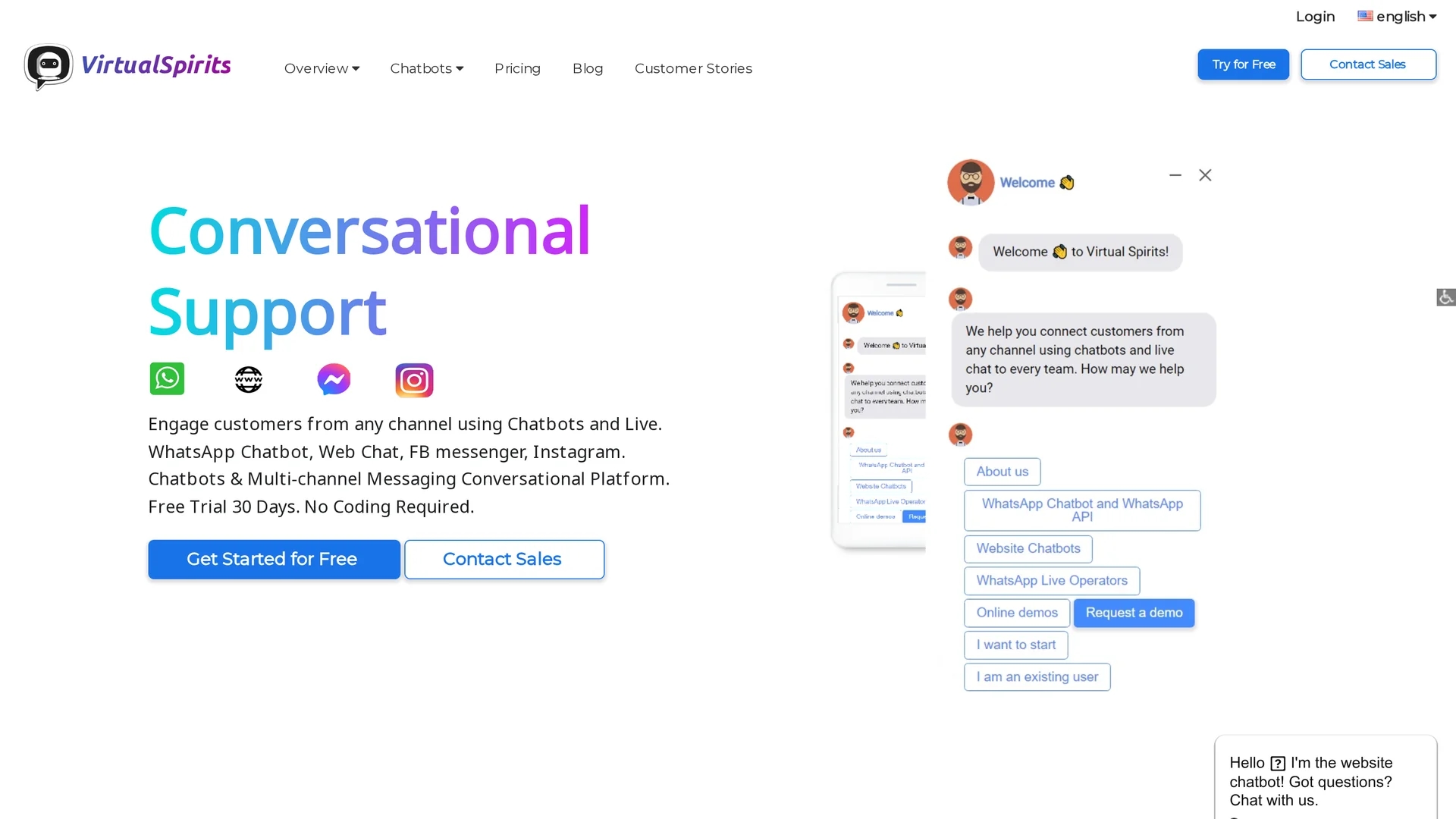 virtualspirits-com homepage