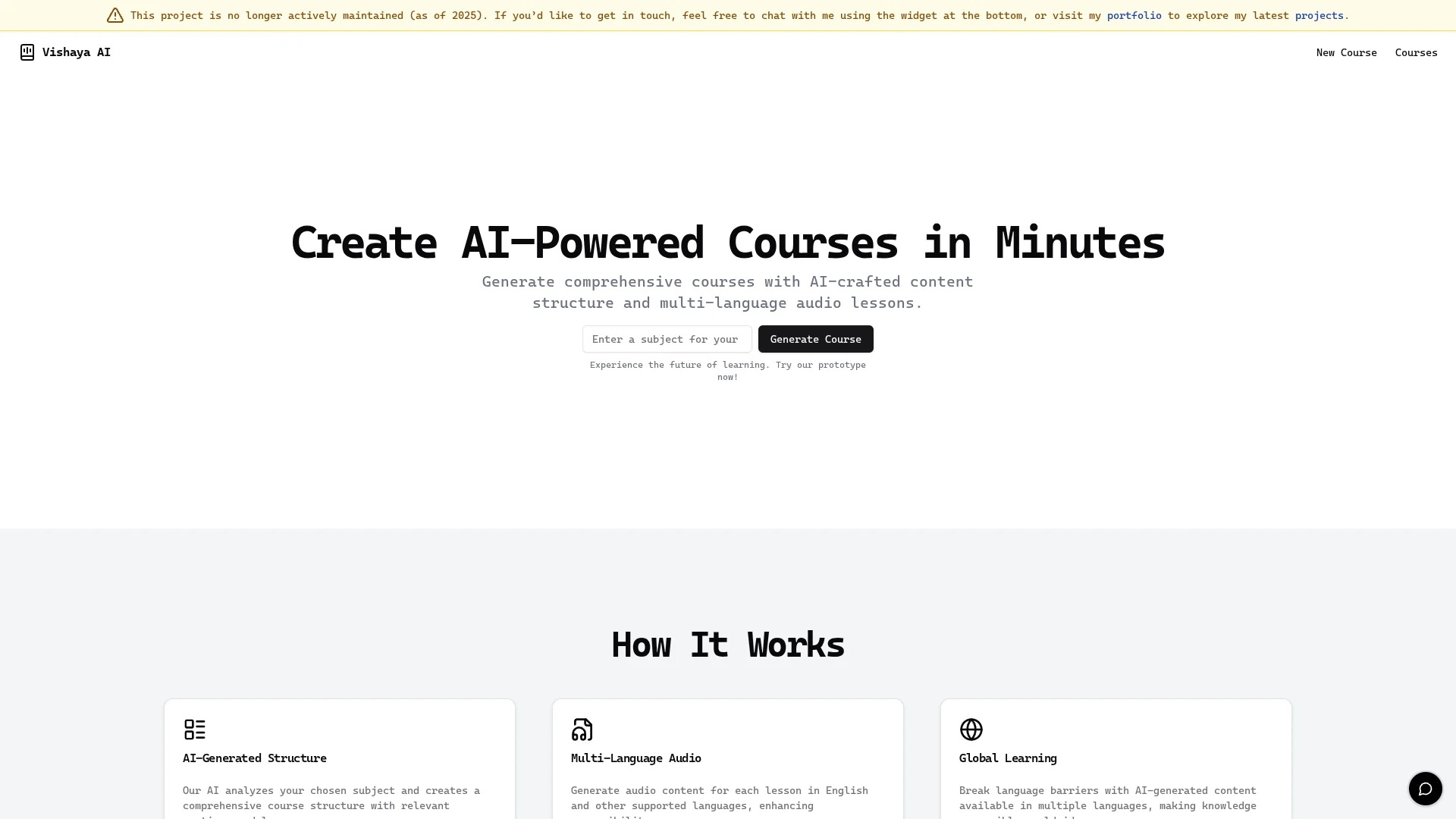 vishaya-ai homepage