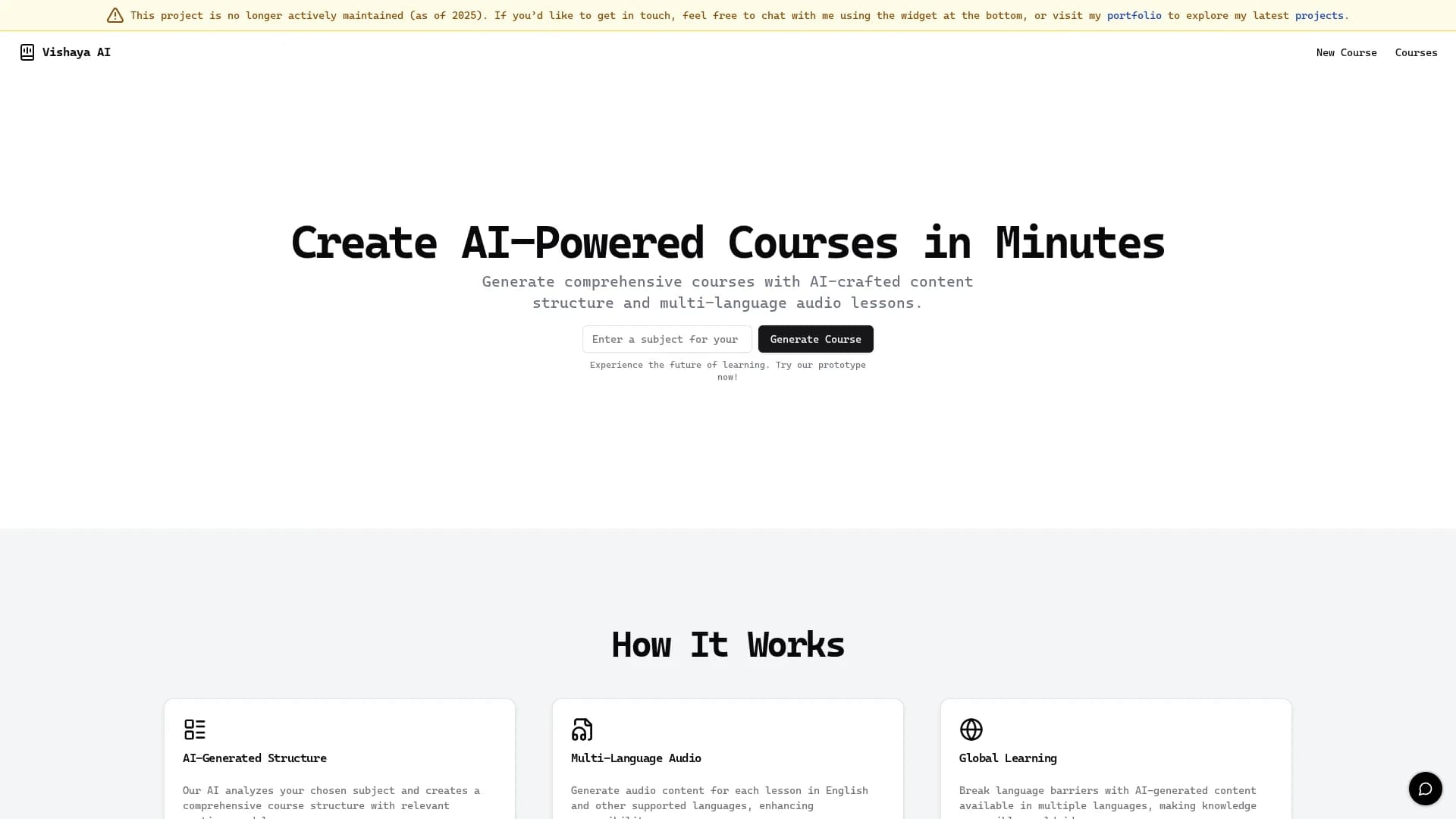 vishaya-ai homepage