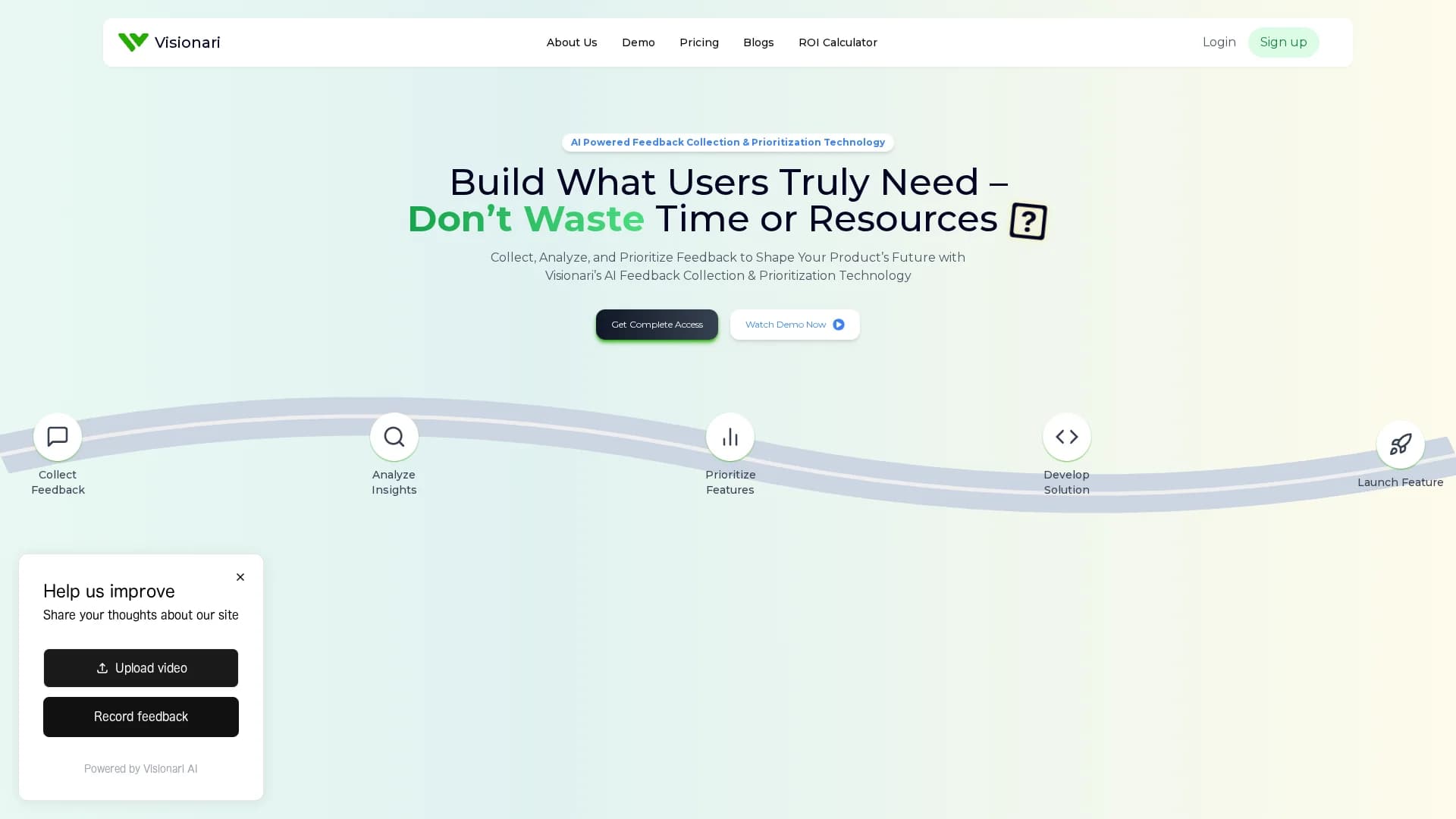 visionari homepage