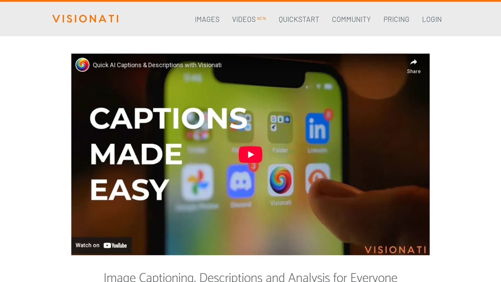 visionati homepage