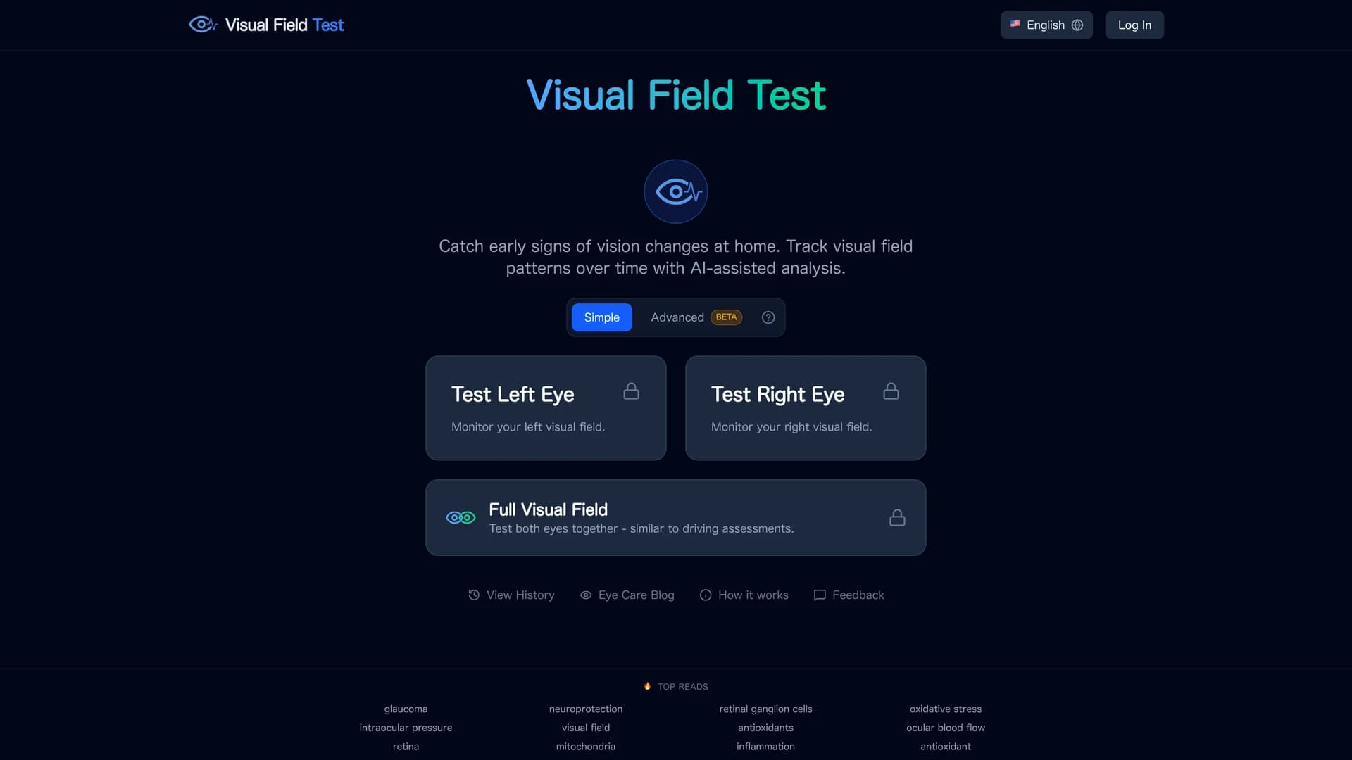 visual-field-test homepage