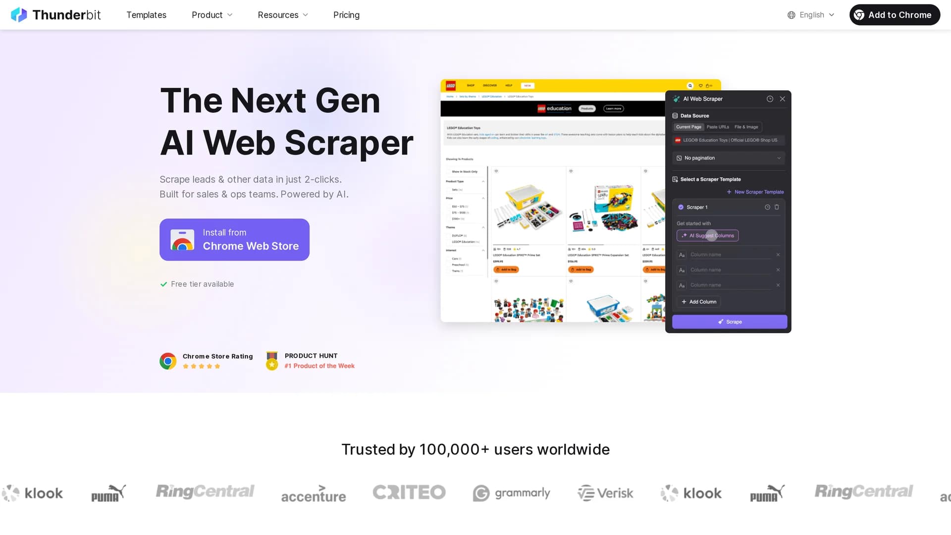 voice-note-taker-by-thunderbit homepage