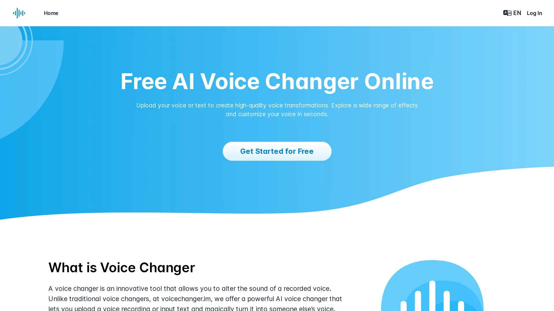 voicechanger-im-ai-voice-cloner homepage